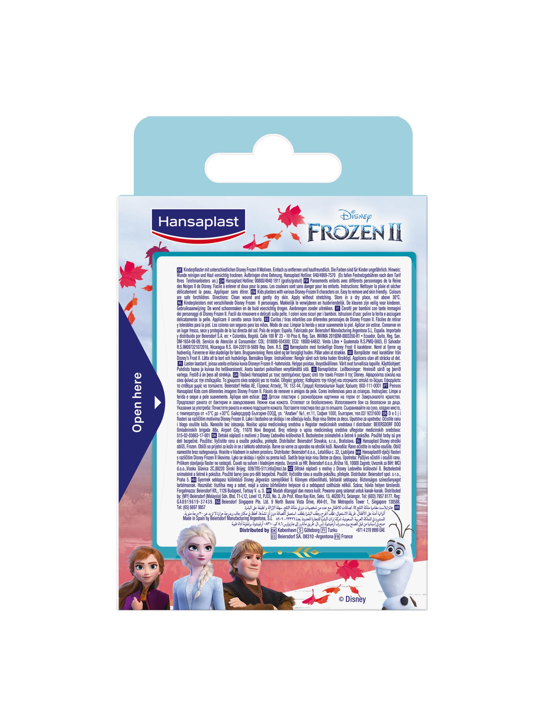 Hansaplast Kids FROZEN 2 Kinderpflaster (20 Strips), Wundpflaster mit Disney-Motiven zum Aufmuntern, schmerzlos zu entfernendes Pflaster Set 7