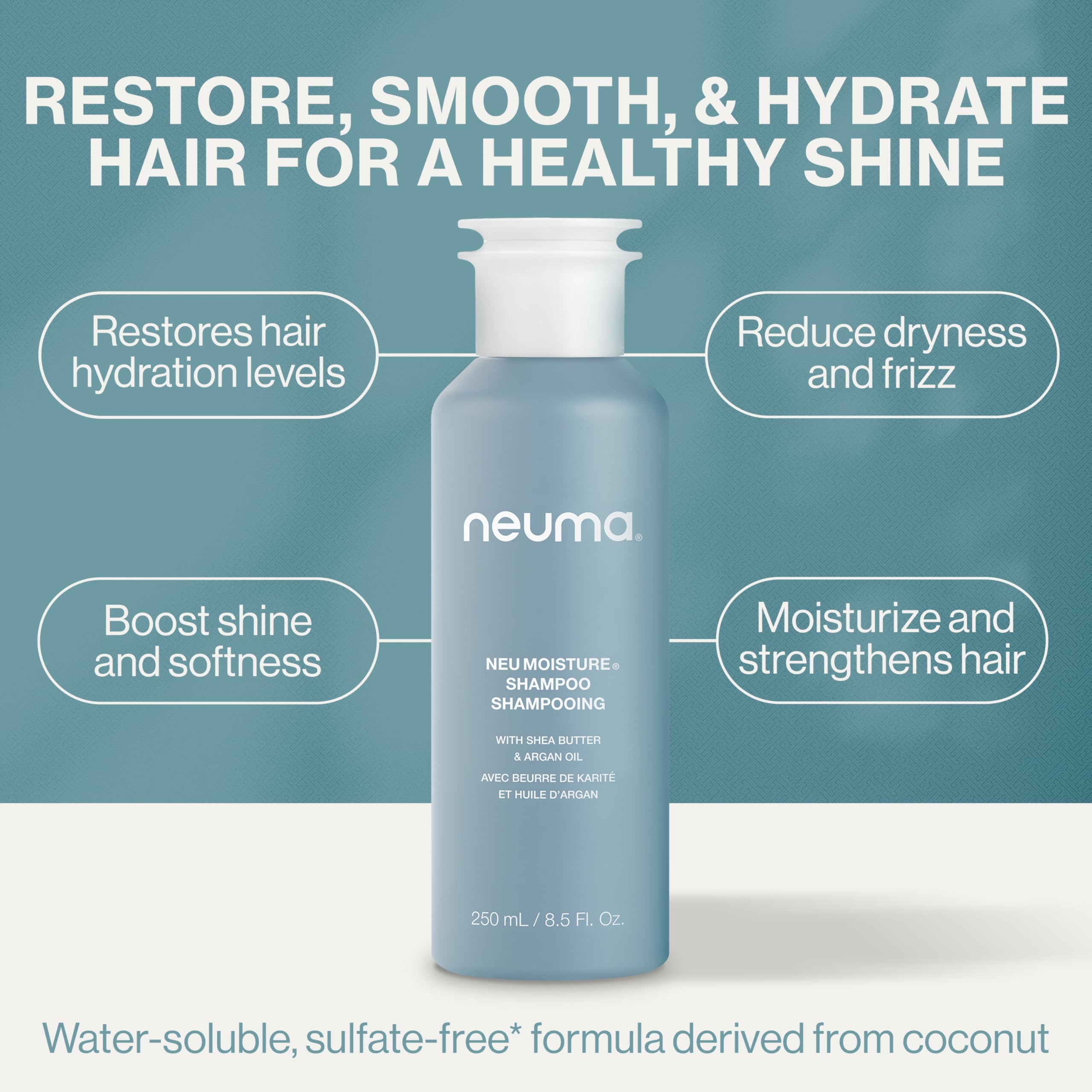 Neuma Neu Moisture Shampoo Lavender, Mandarin & Vanilla Scent, Travel Size Shampoo