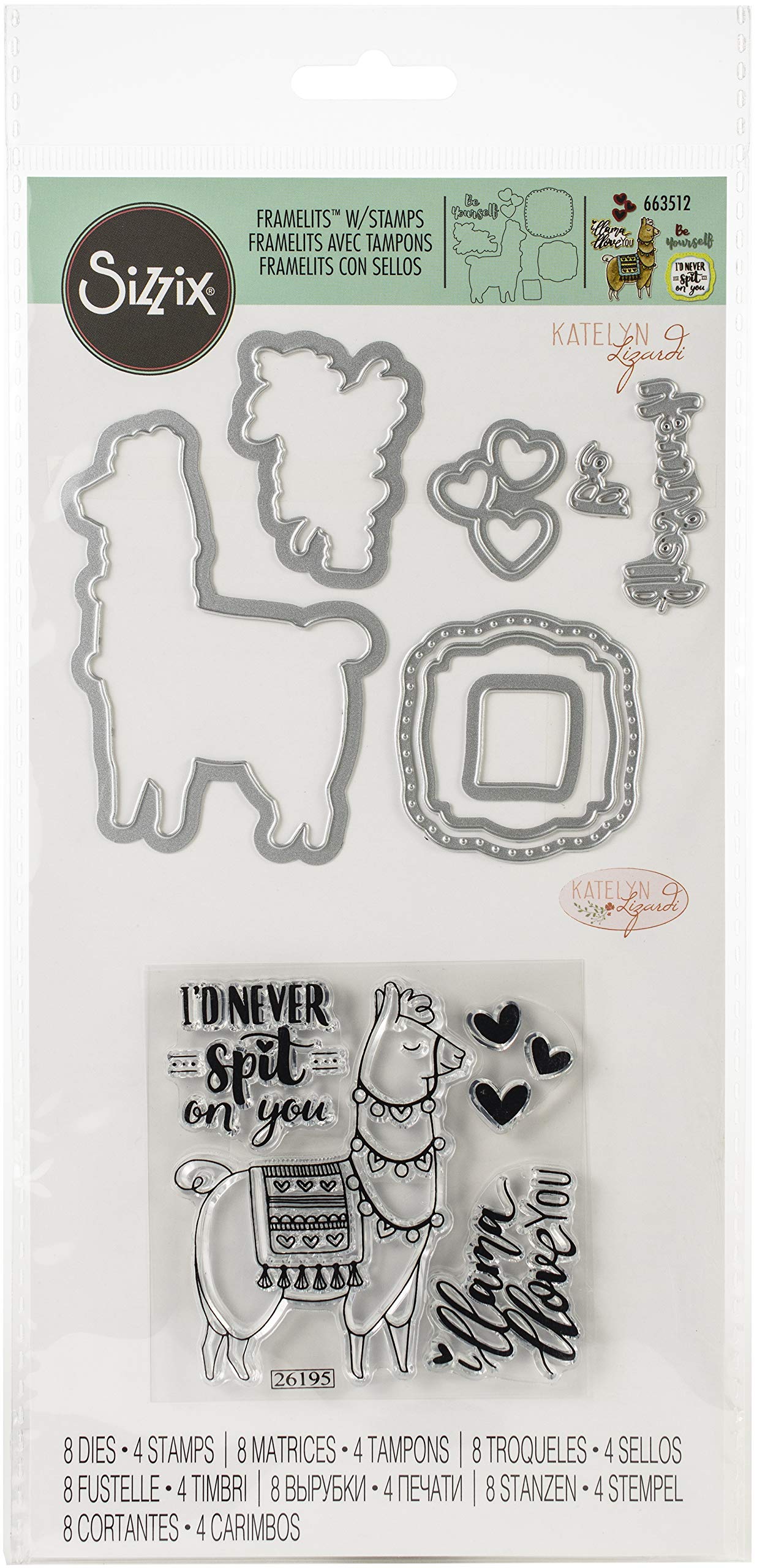 SIZZIX FRAMELIT Dies Llama Love