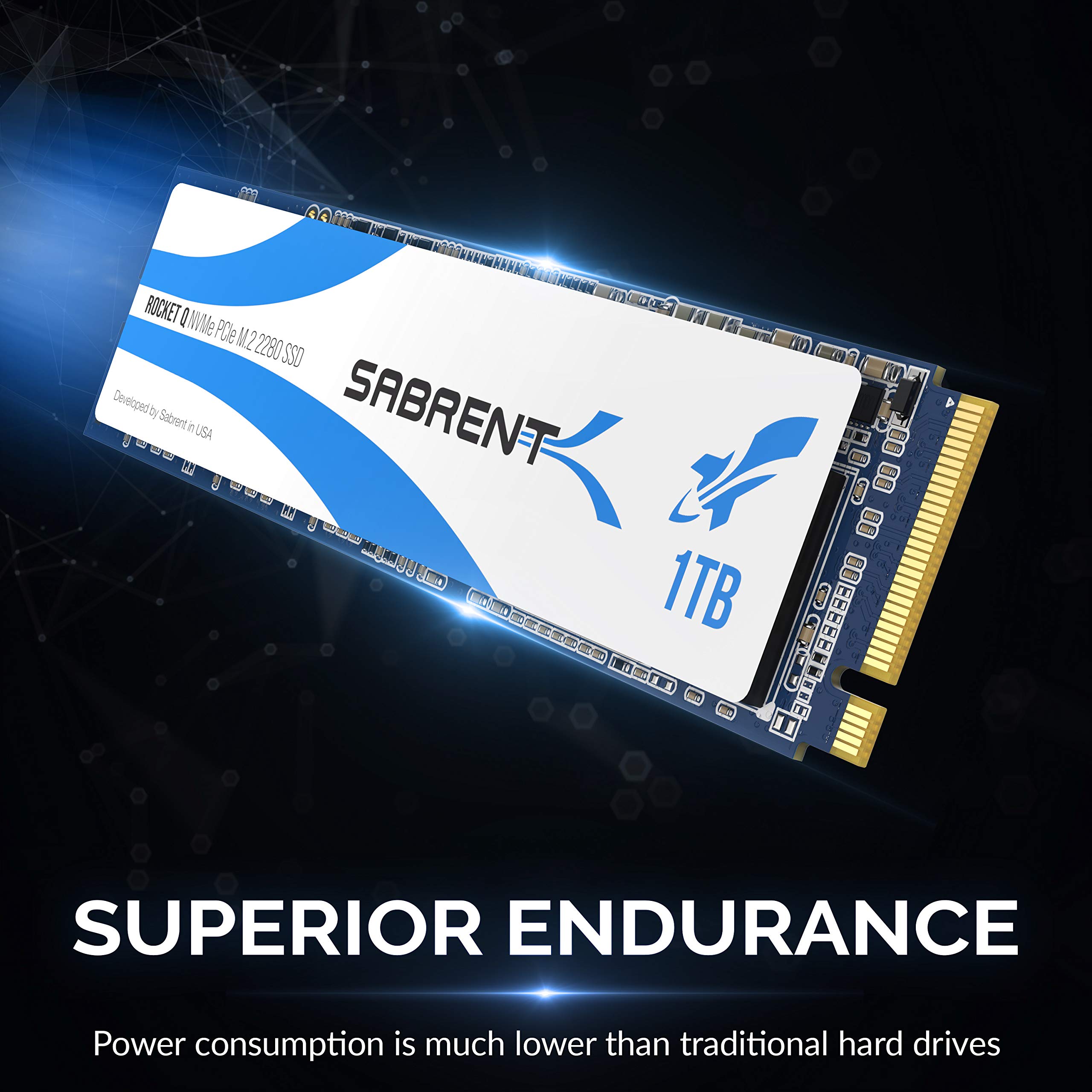 SABRENT Rocket Q 1TB NVMe PCIe M.2 2280 Internal SSD High Performance Solid State Drive R/W 3200/2000MB/s (SB-RKTQ-1TB)