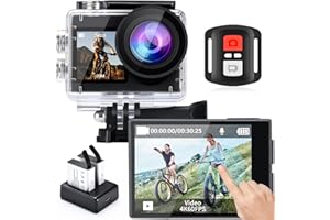 icefox i8 Action Camera with 20MP, 5X Zoom, Underwater Waterproof Camera with Optimized EIS, Video & Photo Editing by Snap Pro App, WiFi Remote Control for Diving, Cycling and Vlogging