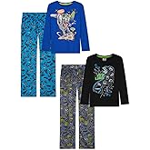 Sleep On It Boys Fleece Pajama Set Soft Kids Sleepwear Long Sleeve Tops & Pants Warm Boys PJs Sizes 4-14