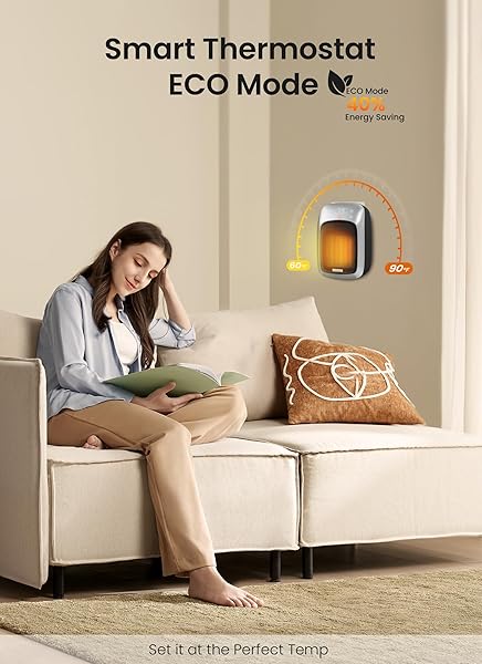 BRIGHTOWN PORTABLE PLUG IN WALL HEATER FOR INDOOR USE WITH THERMOSTAT, 800W SMALL ELECTRIC SPACE HEATER WITH REMOTE, LED DISPLAY, 12H TIMER, QUICK HEAT, SAFE FOR BATHROOM OFFICE BEDROOM, 2PCS