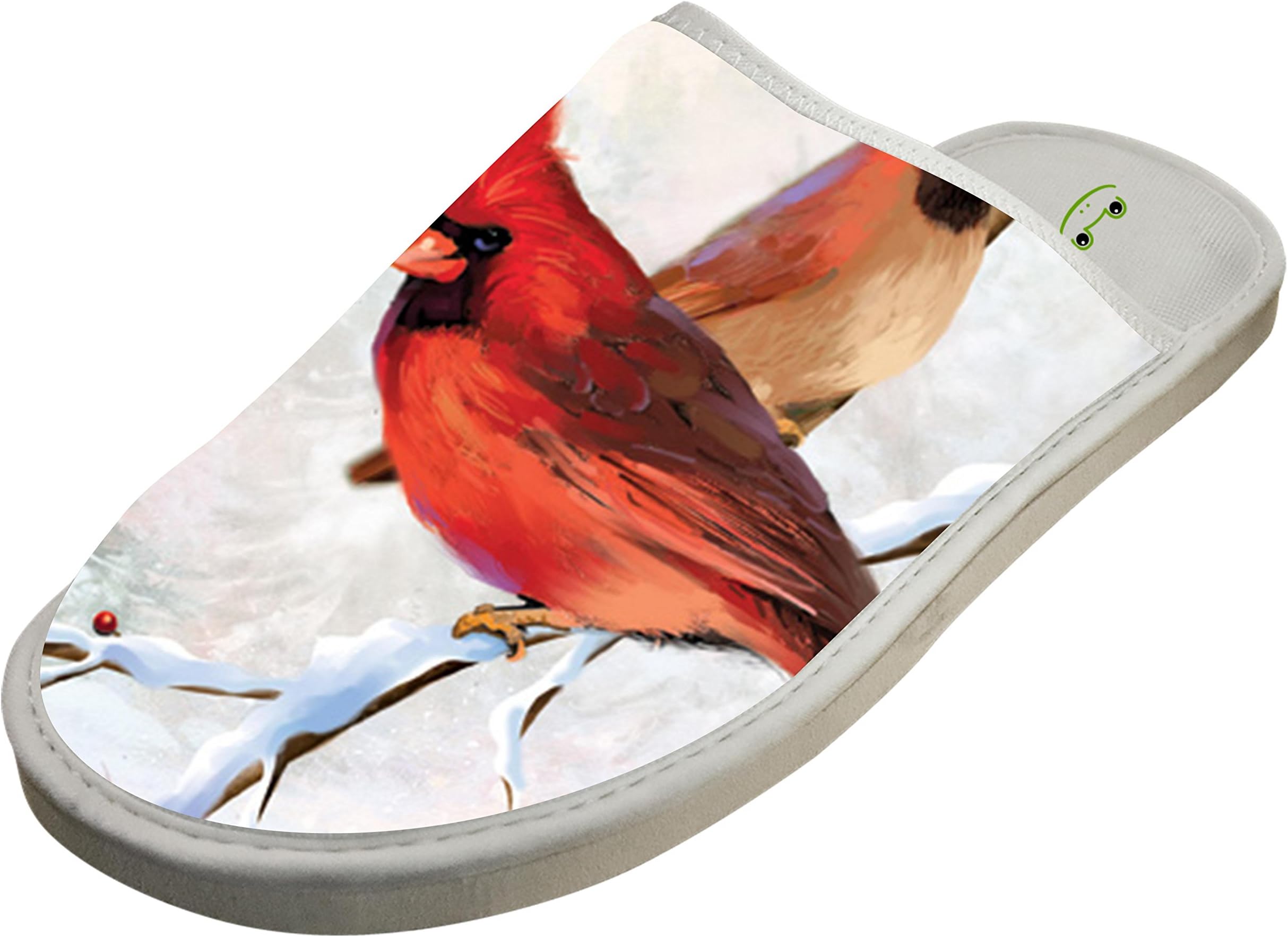 Cotton Two Cardinals Snow House Slippers Baboosh Chinela Slipper