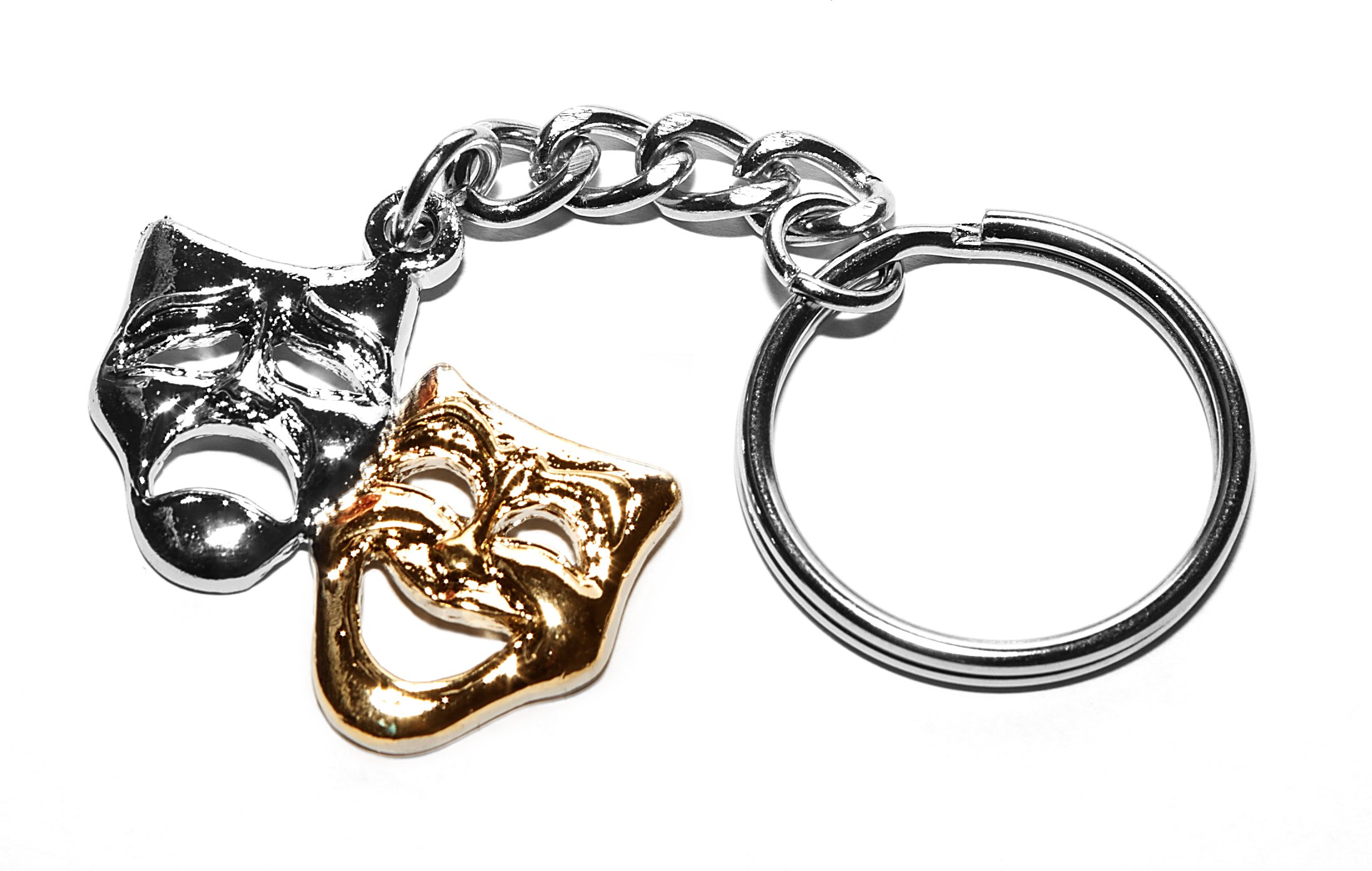 Gifticuffs Theatre Comedy Tragedy Masks Keyring