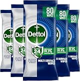 Dettol Protect 24 Multipurpose Antibacterial Wipes 5 Pack 400 Total view 1