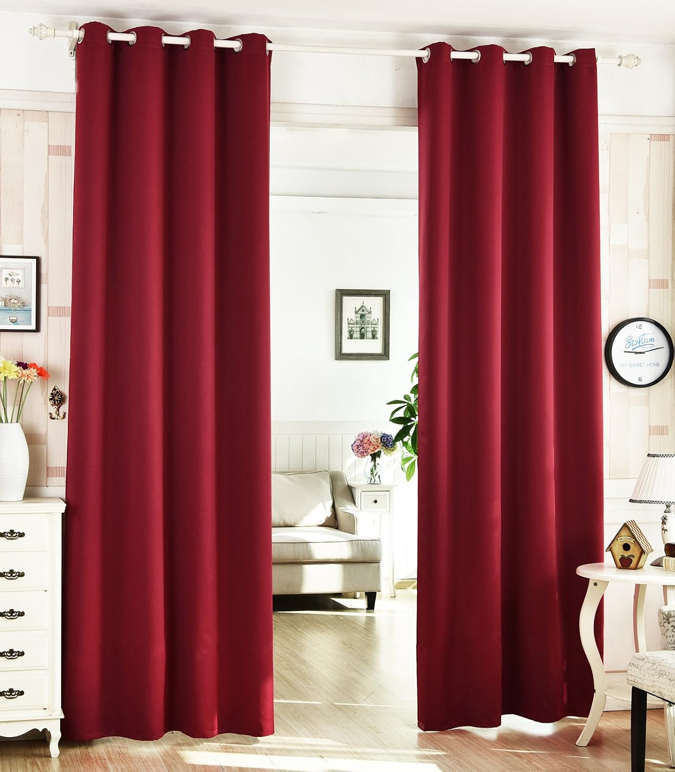 Gardinen Wohnzimmer Rot - 35 Rote Gardinen Fur Konigliche Eleganz In