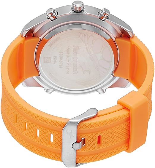 fastrack orange dial watch