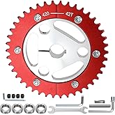 RZEOZU Go Kart Rear Wheel Hub Sprocket Hub with 420 Split Sprocket 42 Tooth Replacement for 1" Bore Live Axle 1/4" Keyway Off Road Go Kart Cart Powersports Accessories Parts