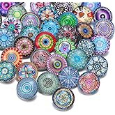 20 PCS Snap Jewelry Charms Glass Snap Button Set Fancy DIY Accessories for Crafts Sewing Arcade Women (KZHM013)