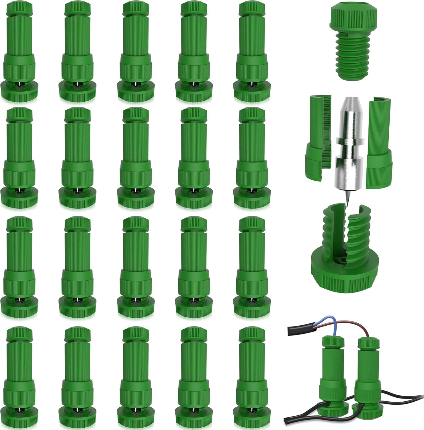 JACKYLED 20Pack Low Voltage Wire Connectors for Landscape Lighting