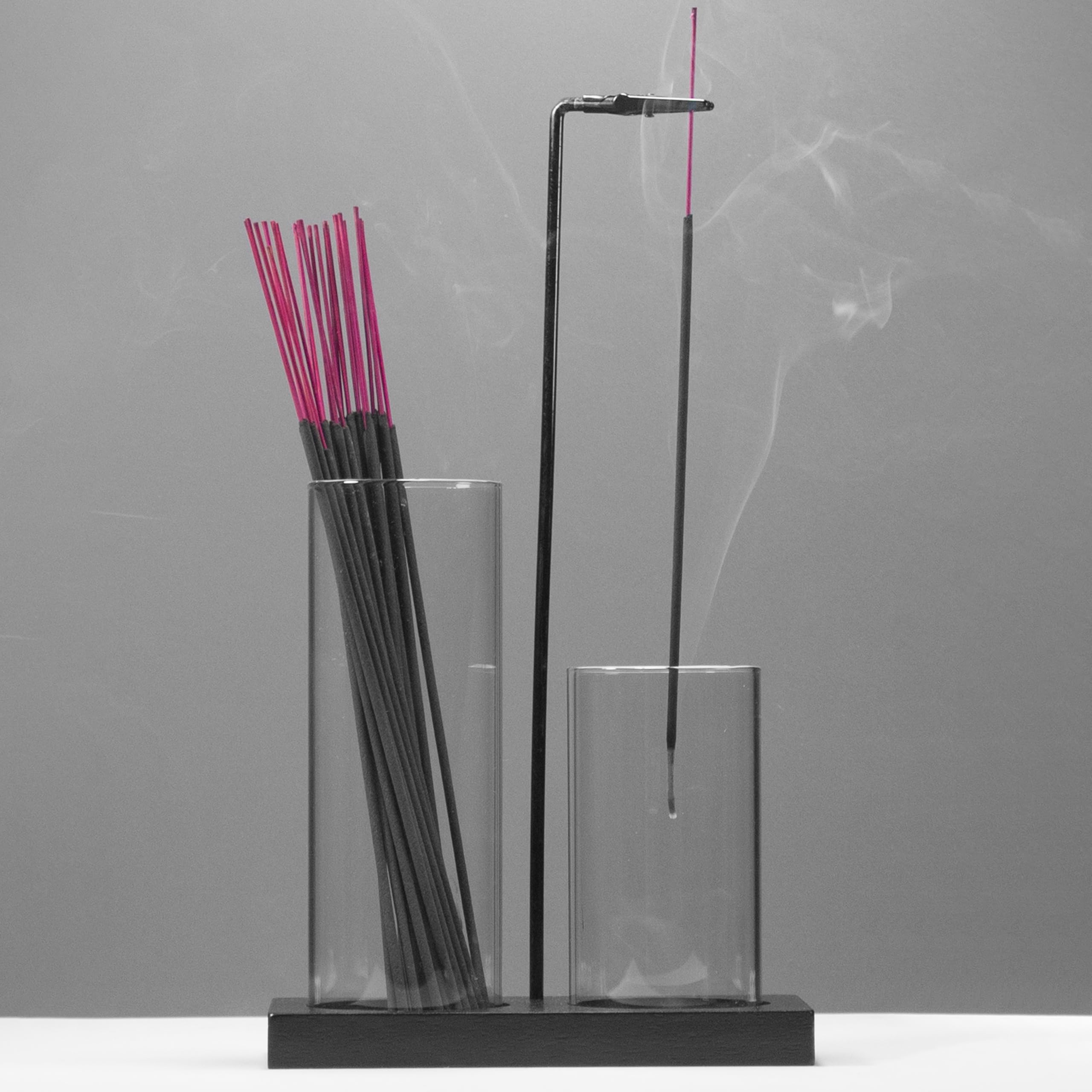 Photo 1 of 2 in 1 Incense Holder for Sticks Incense Burner Holder with Storage,Glass Upside Down Incense Holder for Sticks with Glass Ash Catcher for Meditation Yoga Spa Room Home Decor[Black]