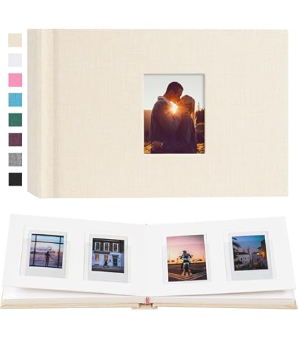 Amazon.com: 3 Inch Vegan Leather Hardcover Mini Photo Album with