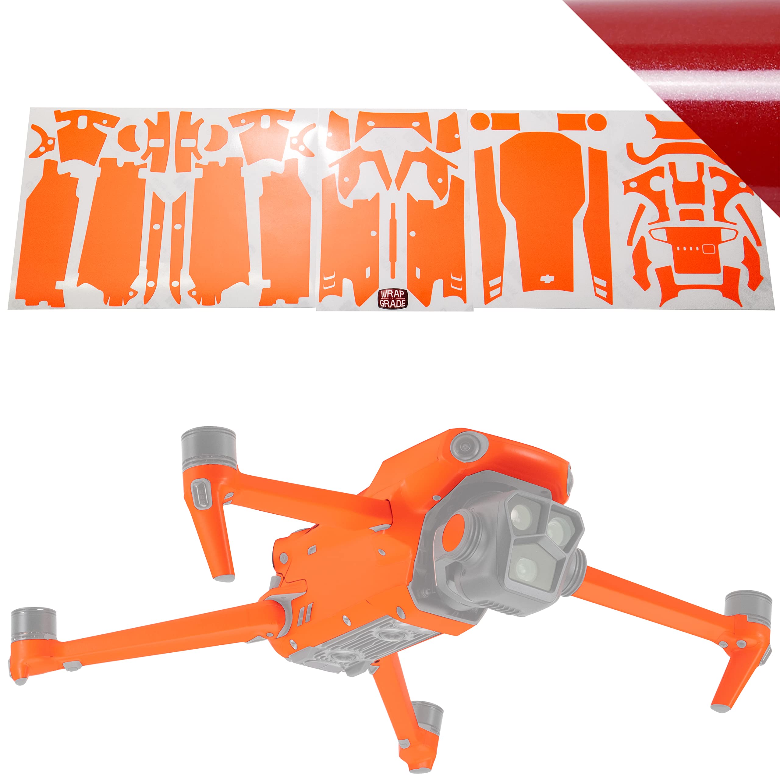 Skin Stickers Compatible with DJI Mavic 3 Pro Full Wrap (JAPAN RED)
