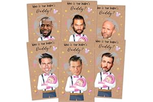 GGJGRPX 40Pcs Kraft Baby Shower Scratch Off Game Cards Girl, Funny Scratch Off Lottery Ticket Raffle Cards, who is the baby's daddy, Baby Shower Game, Great Party Icebreaker Game Ideas for Baby Shower