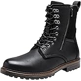 Jousen Boots for Men Casual Dress Retro Lace Up Motorcycle Boots