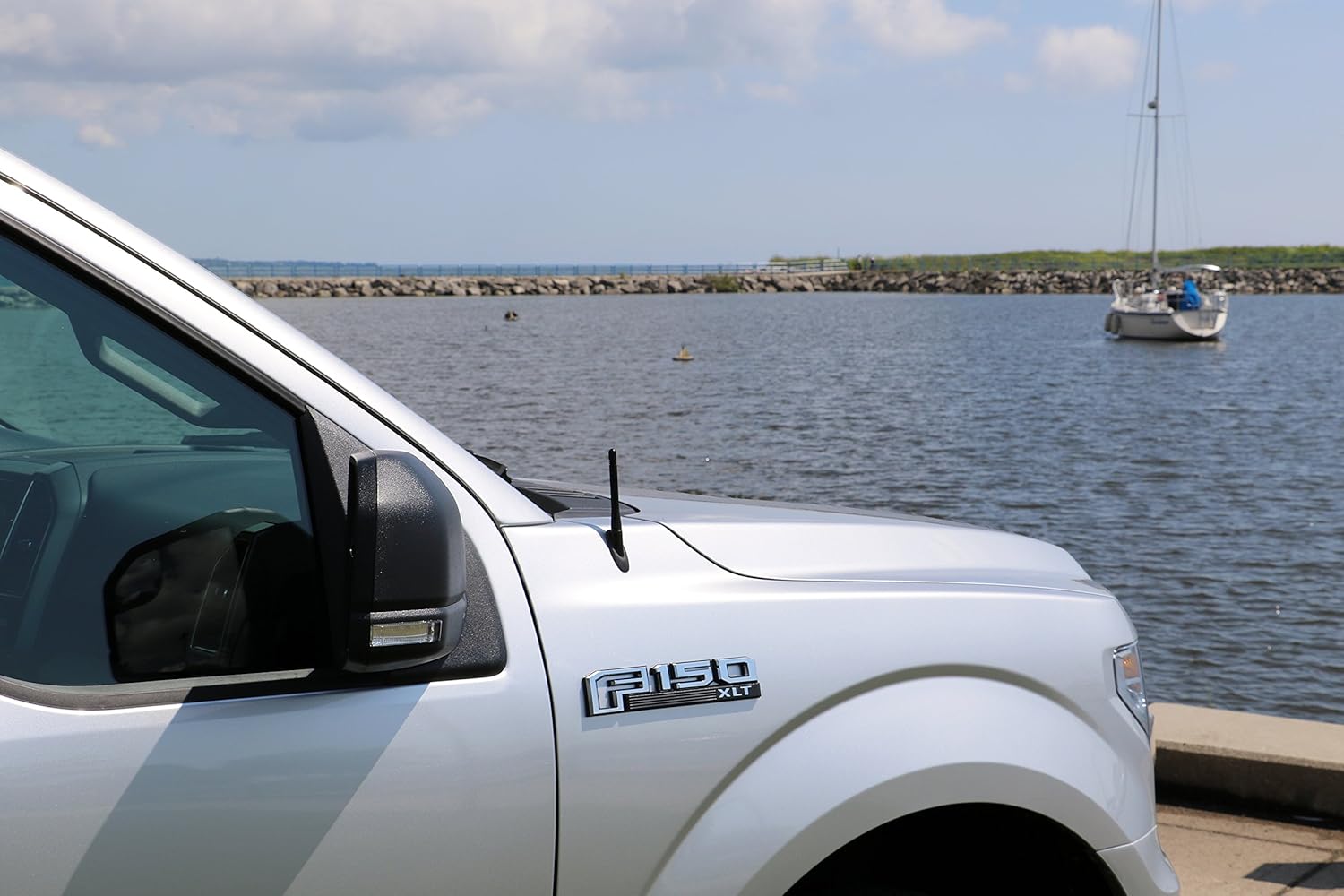AntennaMastsRus - Made In USA - 4 Inch Black Aluminum Antenna is Compatible with Ford F-150 (2009-2020): Automotive