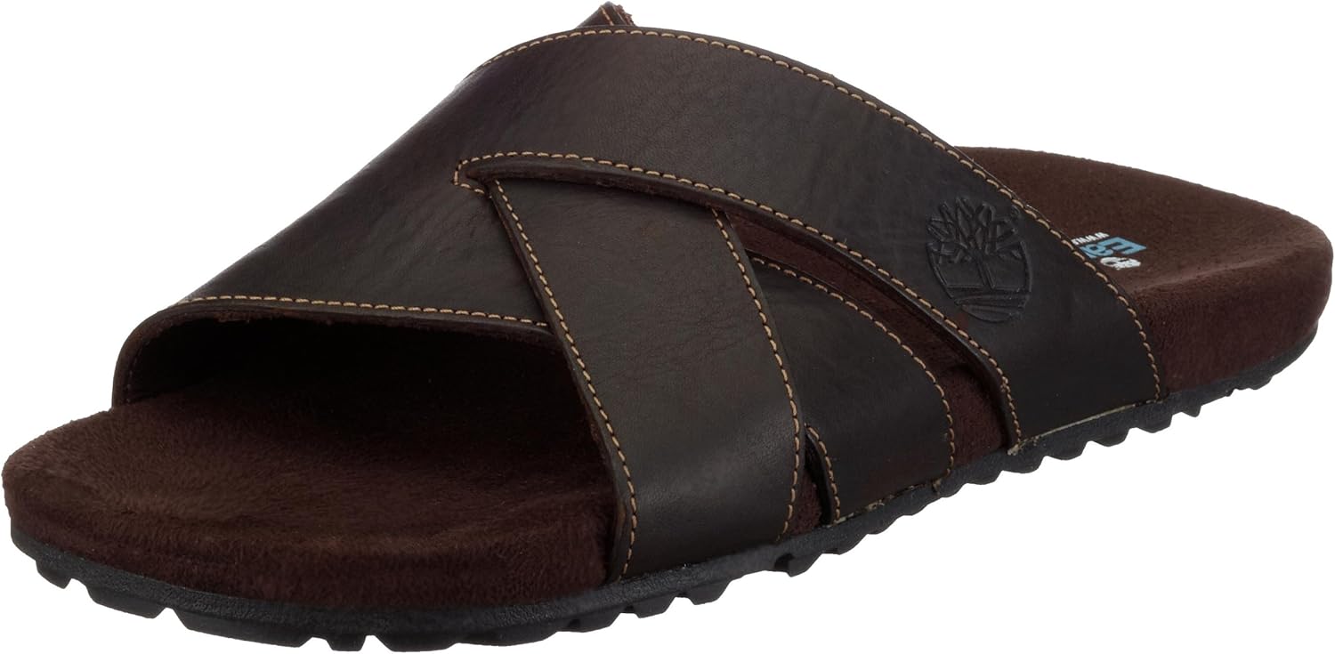 Timberland Men's Earthkeepers Zig Zag Dark Brown Slide Sandal 20598 13.