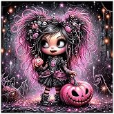 Lophomie Diamond Art Kits for Adults, 5D Halloween Diamond Painting Kits | 14x14 In, Full Round Drill, Easy DIY for Beginners, Relaxing Arts and Crafts, Home Decor & Gift, Witch Theme