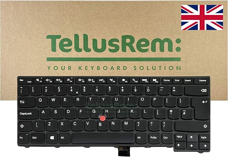 TellusRem UK Non-Backlit Keyboard for Lenovo Thinkpad T431 T440 T450 T460 L440