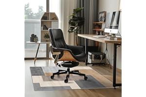 RIMAYA Office Chair Mat for Hardwood Floor, Anti Slip Hi-Q Desk Chair Mat for Hardwood & Low-Carpeted Floors, Easy to Clean Computer Floor Mat Protector Rug for Gaming Rolling Chair on Hard Wood Floors