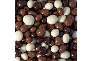FUNTASTY Chocolate Covered Espresso Coffee Beans Tri-Colored, 2-Pound Pack - Milk, Dark, White