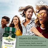 Natures Aid Vitamin D3 10µg 400IU High Strength 90 Tablets Vegan view 2