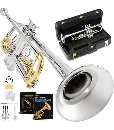 Amazon.com: AKLOT Hand-Hammered Bell Bb Trumpet: Smooth Valve