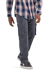 Wrangler Authentics Boys' Cargo Pant, Pewter, 6 Slim