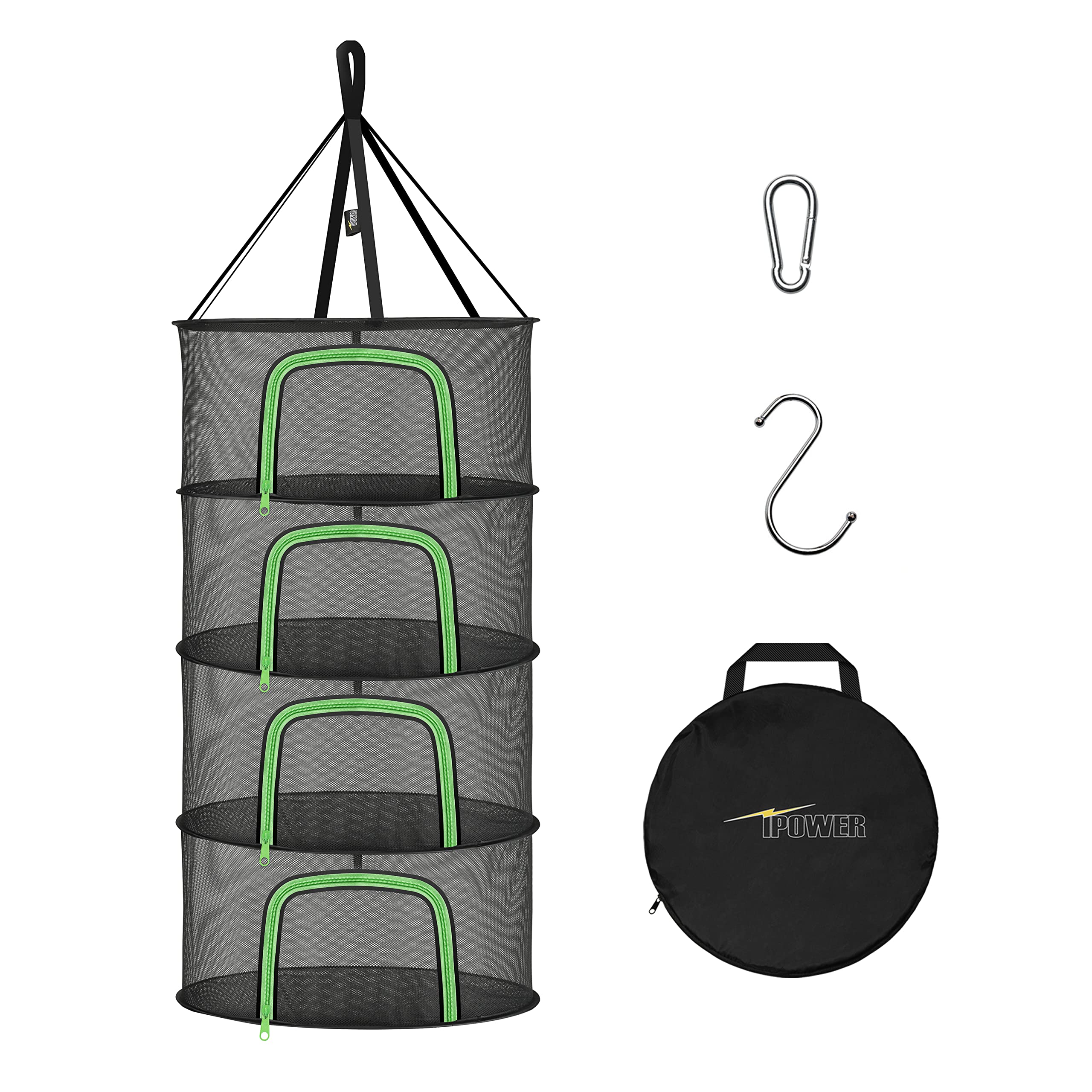 iPower Herb Drying Rack 4-Layer 2-Feet Hanging Mesh
