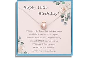 Sereney Cadeaux d'anniversaire pour femmes, collier en argent sterling avec perle pour femmes de 10, 13, 16, 18 et 40 ans, collier avec une seule perle comme cadeau de Saint-Valentin et Noël pour les