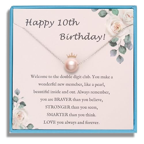 Sereney Birthday Gifts for Women, Sterling Silver Pearl Necklace as 10 13 16 18 40 Year Old Birthday Gifts, Single Pearl Necklace as Valentines Day Gifts for Friends