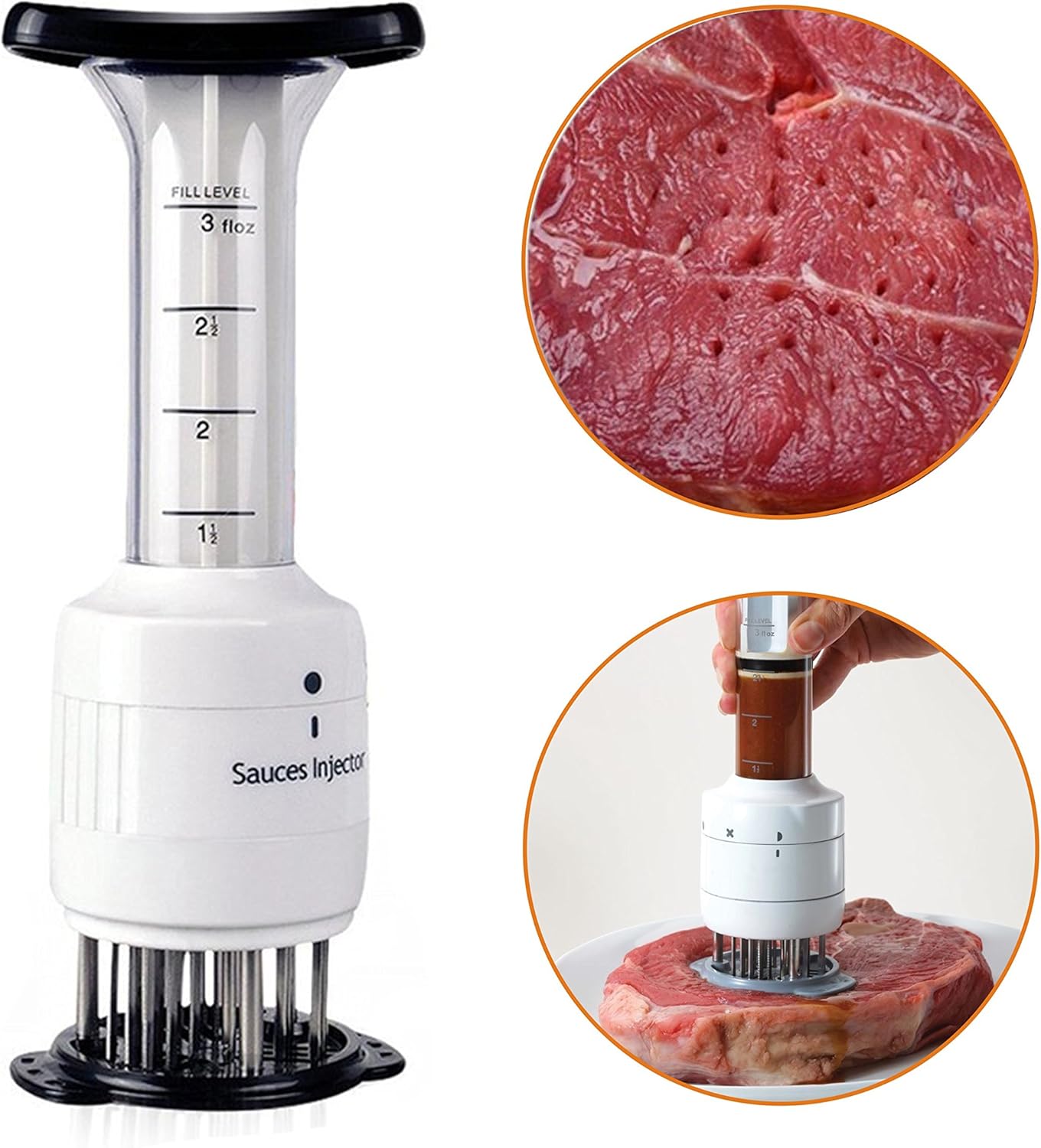 FSSTUD Fleischklopfer Mit Holzgriff - Edelstahl Fleischzartmacher Für Steak & Geflügel