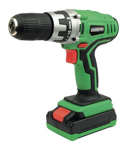 Brüder Mannesmann Werkzeuge 17630 Mannesmann Lithium-Ionen-Akkuschrauber 24 Volt, M17630 Schwarz, Grün, Rot, Silber 24 V