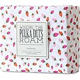 Strawberries Bedsheets for Kids Full Size – 4 Piece Soft & Cozy Stylish Bedding Set with Colorful Strawberry Print, Vibrant and Fresh Color Theme Bed Sheet Set for Girls Room Décor