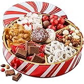 Christmas Chocolate Gift Basket – Gourmet Candy Box Assortment Idea with Truffles, Toffees & Brittles – Men, Women, Corporate