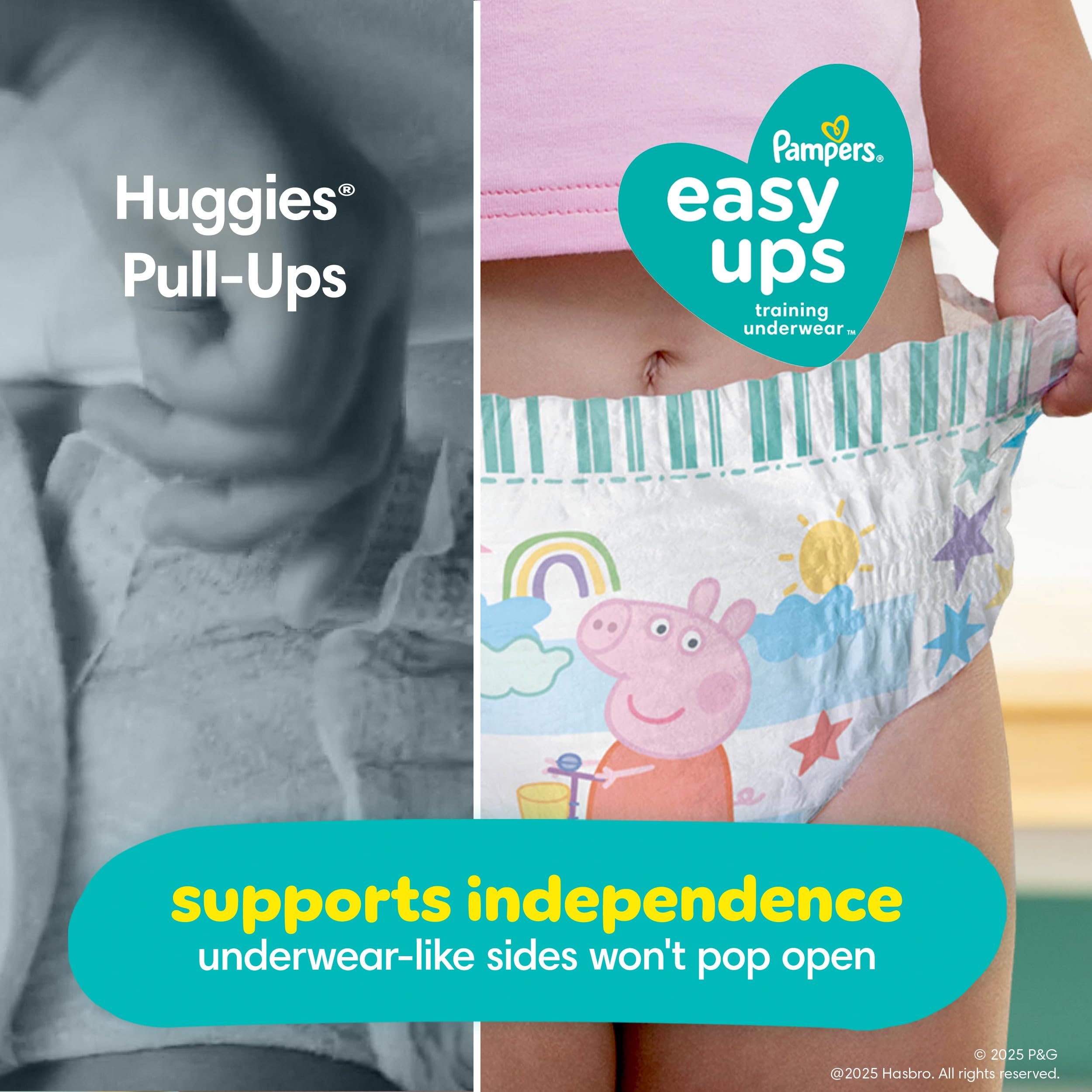 Pampers Training Pants - Easy Ups Girls & Boys - Size 3T-4T, 124 Count, My Little Pony Potty Underwear (Packaging May Vary)