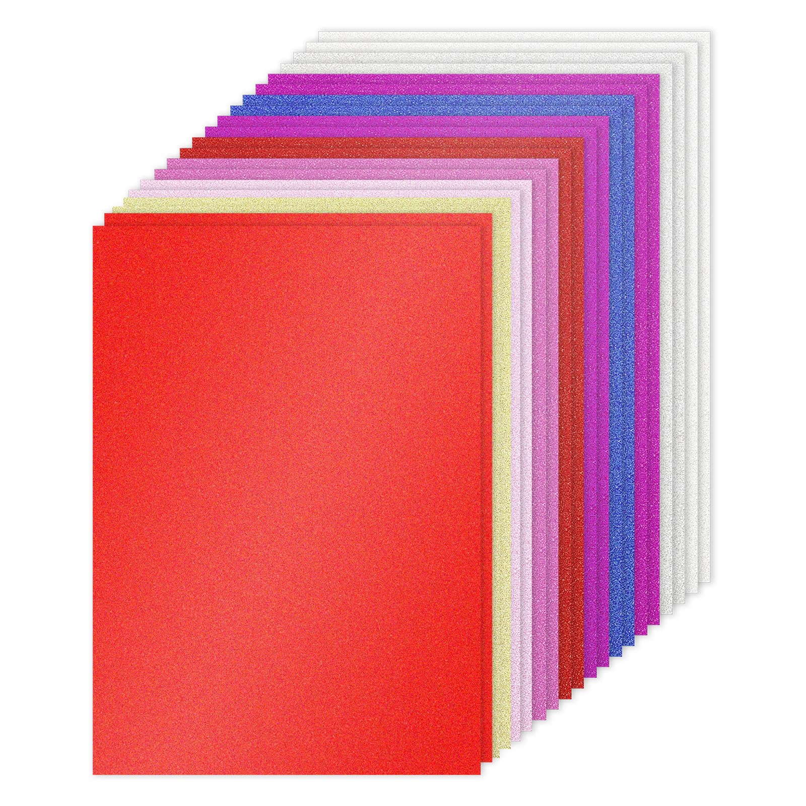 PATIKIL 40Sheets Multicolor Glitter Cardstock Paper, A4(8.3x11.7 Inch) 250gsm Premium Sparkly Paper Craft Cardstock Paper for Scrapbook Card Making DIY Art Projects Wedding Party