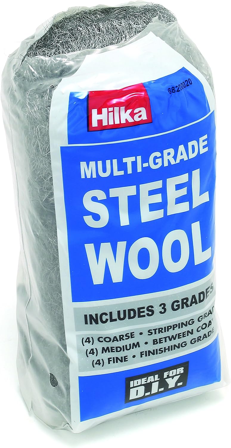 Hilka 68200020 Multi Grade Steel Wool, 1 Pack/S