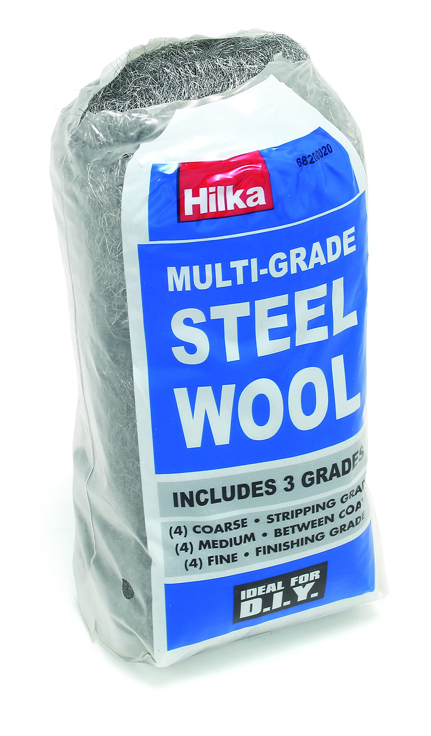 Hilka 68200020 Multi Grade Steel Wool, 1 Pack/S