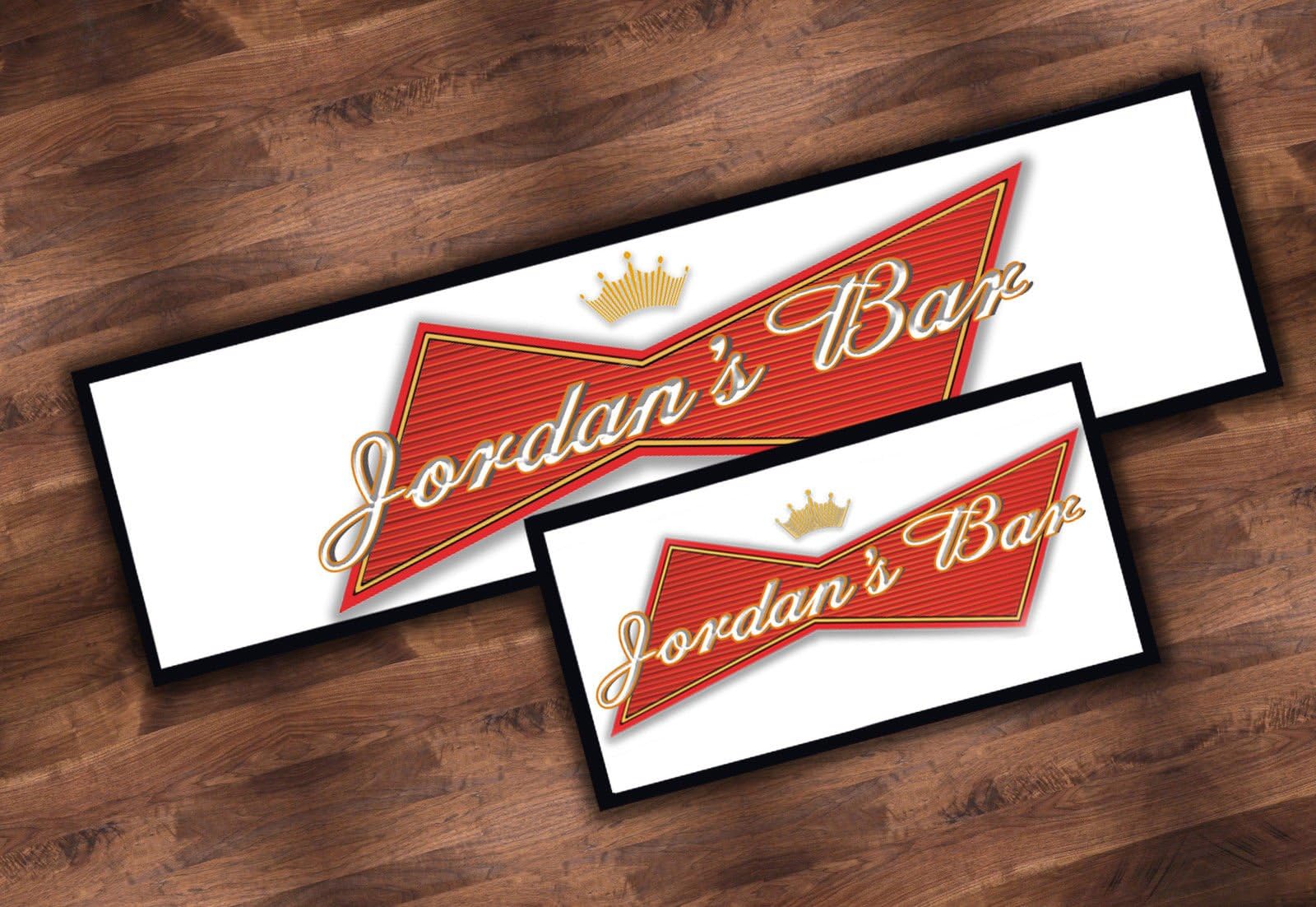 Personalised Budweiser Beer BAR Runner Ideal for Home Pub MAT Party Occasion (44x25)