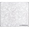 Higround SNOWSTONE Large Topograph Gaming Mousepad, Cool Medium Speed Desk Mousepad, Computer Mouse Mat, Flat Stitched Edge, Full Range of Motion, Non-Slip Rubber Base, Perfect for Gamers & Office Use