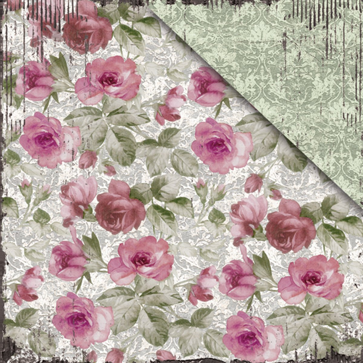 FabScraps Friendship-Vintg Elegance Paper, Acrylic, Multicolour, 32.38x30.48x0.1 cm