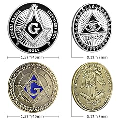 ASmileIndeep 9PCS Masonic Challenge Coin