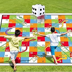 Realspring 9.8 ft Giant Snakes and Ladders Game