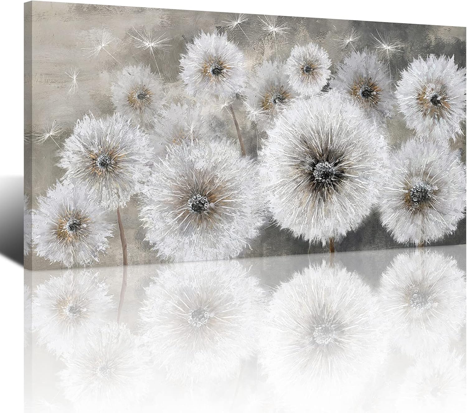 Paintings - Pogusmavi Wall Art for Living Room - Wall Paintings | Dining Room Wall-Decor, Large Wall Art Bedroom/24x48 Gray Artwork for walls