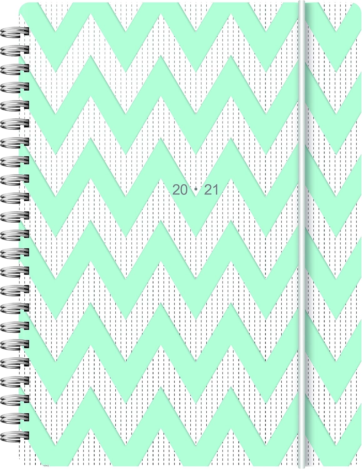 LETTS A5 Chevron Week to View 20/21 Academic Diary Duck Egg, Duck Egg Green
