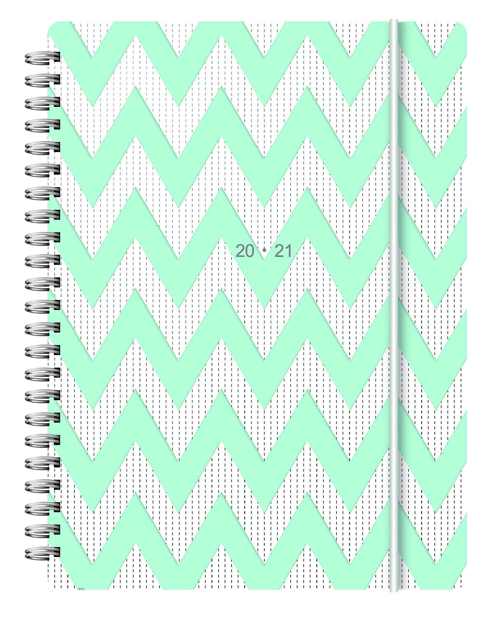 LETTS A5 Chevron Week to View 20/21 Academic Diary Duck Egg