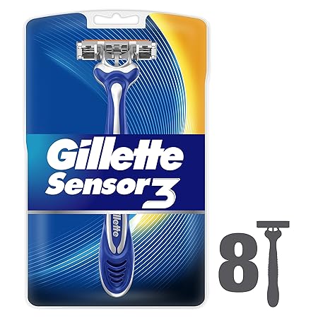 Gillette Sensor3 Herren Einweg-Rasierer, 8 Stück