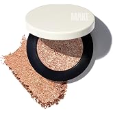 MAKE Beauty Multi-Chromatic Eye Shadow. Metal Reflecting Luminous Foil Finish Creamy, Buildable, Dimensional Long-wear, Crease-proof Powder Eyeshadow, Multichrome Shade - Alloy, Warm Copper